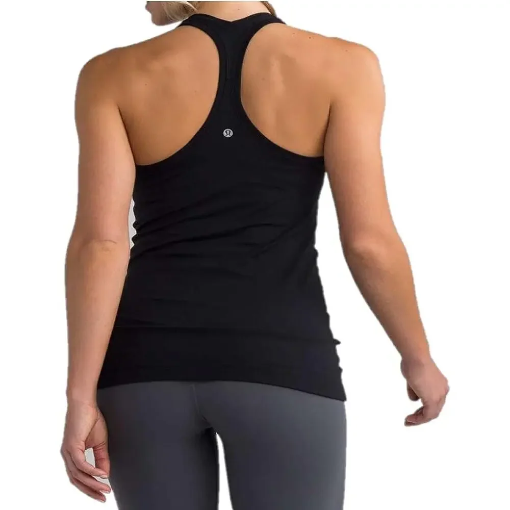 NEW Lululemon Cool Racerback Tank Top Workout Stretchy Athletic Running Black 6